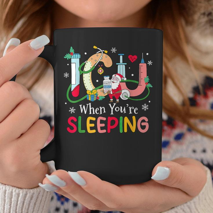 Icu When Your're Sleeping Christmas Icu Nurse Crew Womens Coffee Mug Funny Gifts