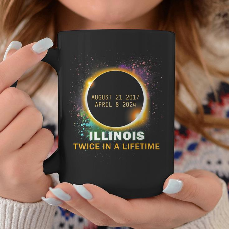 Illinois Total Solar Eclipse Twice In A Lifetime 2024 Coffee Mug Unique Gifts