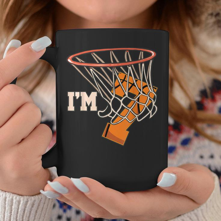 I'm 7 Basketball Theme Birthday Party Celebration 7Th Coffee Mug Unique Gifts
