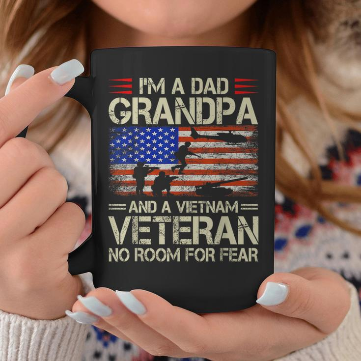 I'm A Dad Grandpa And Vietnam Veteran Us Flag Papa Grandpa Coffee Mug Funny Gifts
