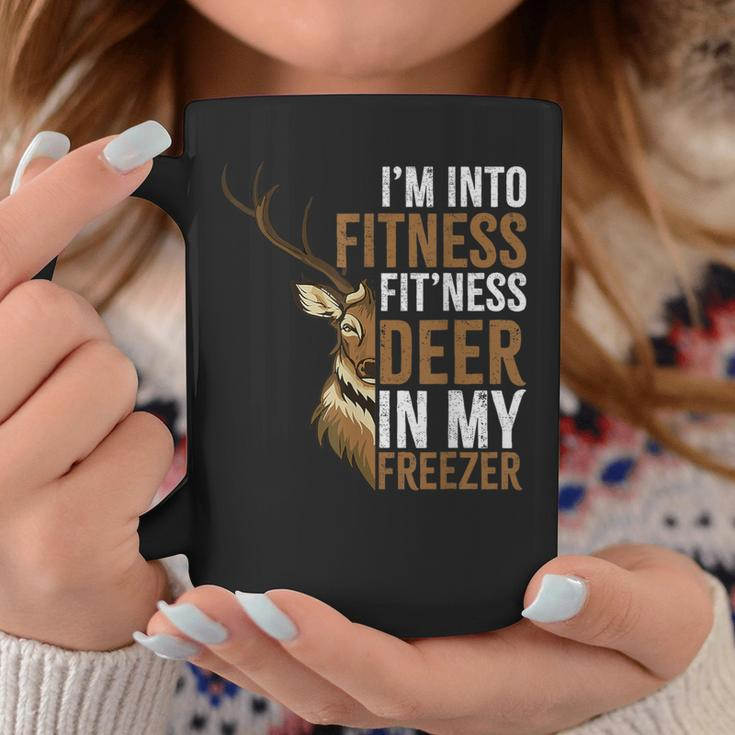 I'm Into Fitness Fit'ness Deer In My Freezer Hunting Deer Coffee Mug Unique Gifts
