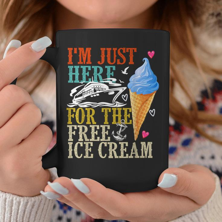 I'm Just Here For The Free Ice Cream Cruise Lover 2024 Coffee Mug Unique Gifts