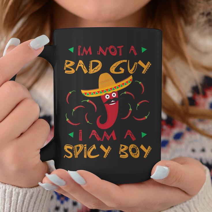 I'm Not A Bad Guy I Am A Spicy Boy Chili Pepper Sombrero Coffee Mug Unique Gifts