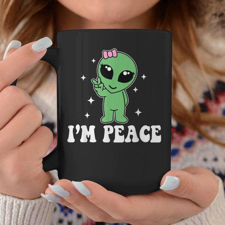 I'm Peace Alien Couples Matching Valentine's Day Coffee Mug Funny Gifts