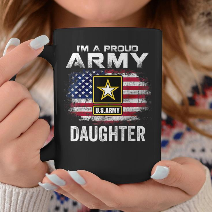 I'm A Proud Army Daughter With American Flag Veteran Coffee Mug Unique Gifts