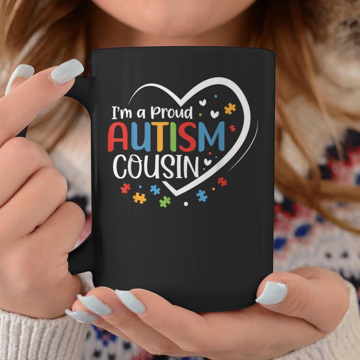 I'm A Proud Cousin Love Heart Autism Awareness Puzzle Coffee Mug Unique Gifts