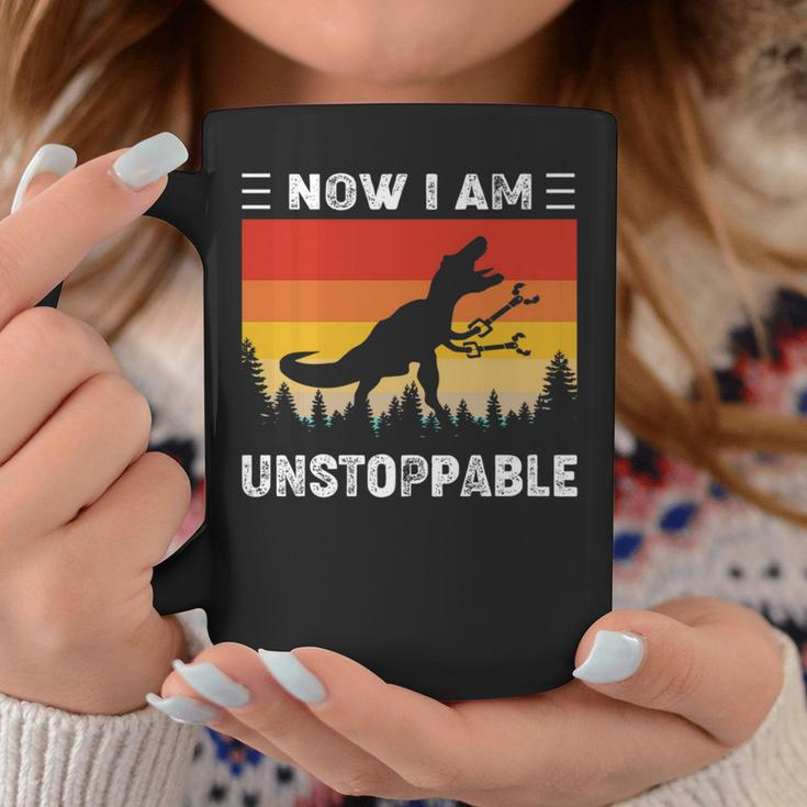 Now I'm Unstoppable Vintage T-Rex Dinosaur Coffee Mug Unique Gifts