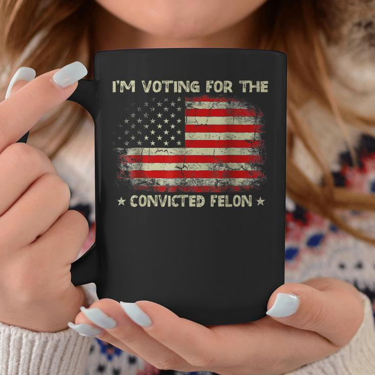 I'm Voting For The Convicted Felon Trump 2024 Coffee Mug Unique Gifts