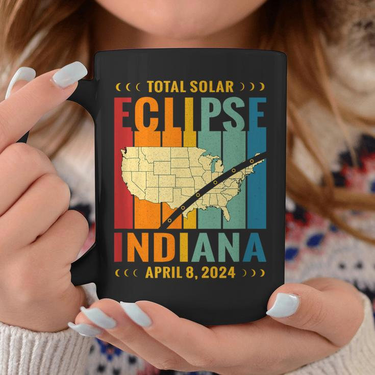 Indiana Vintage Path Of Totality Solar Eclipse April 8 2024 Coffee Mug Funny Gifts
