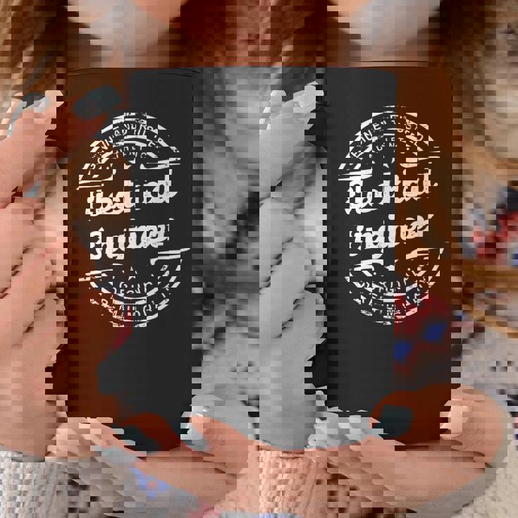 Ingeniero Eléctrico Sellointage Retro Logo Desgastado Taza de café Regalos divertidos