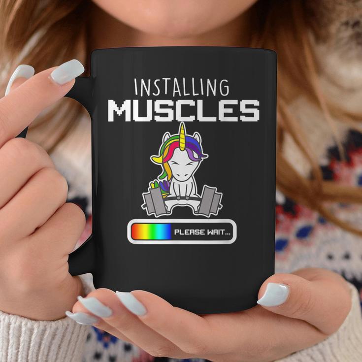 Installing Muscles Unicorn Loading Lifting Coffee Mug Unique Gifts