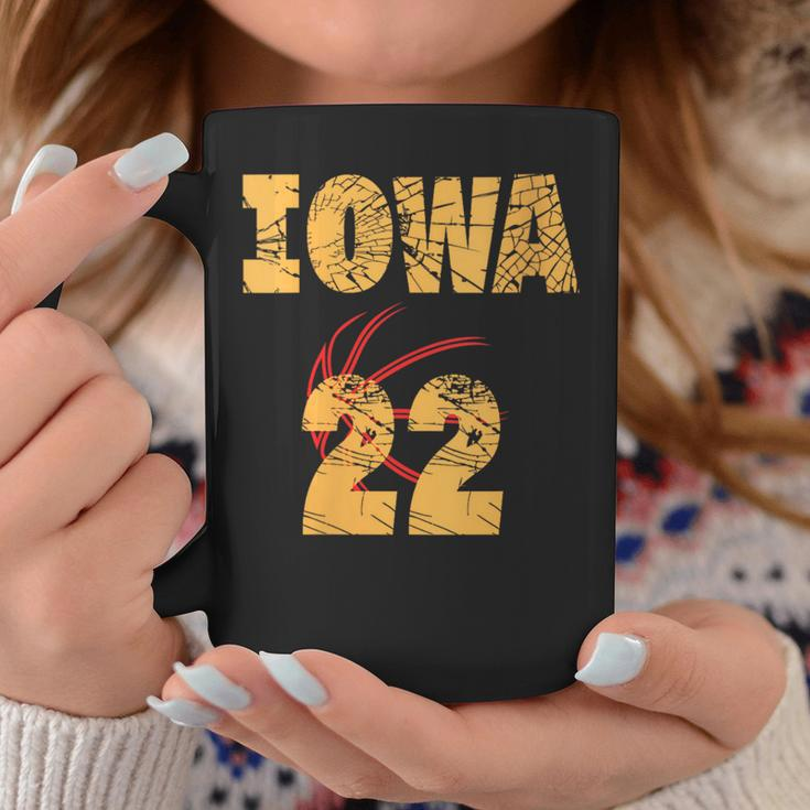 Iowa 22 Golden Yellow Sports Team Jersey Number Coffee Mug Unique Gifts