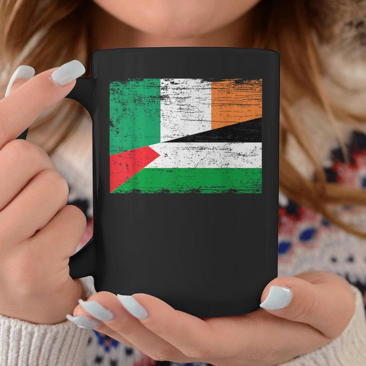 Ireland Palestine Flags Half Irish Half Palestinian Coffee Mug Unique Gifts
