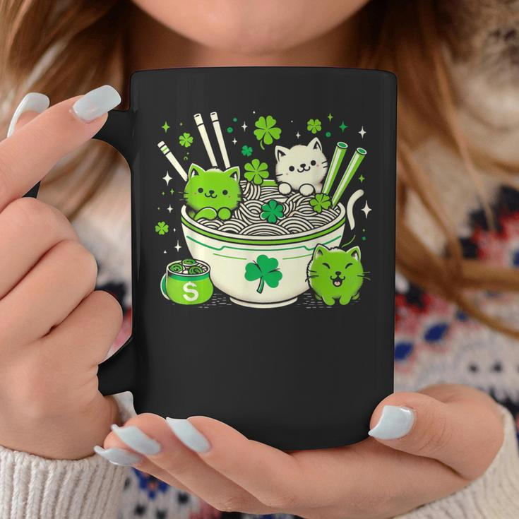 Irish Ramen Cats Cute Anime St Patrick's Day Girls Coffee Mug Funny Gifts