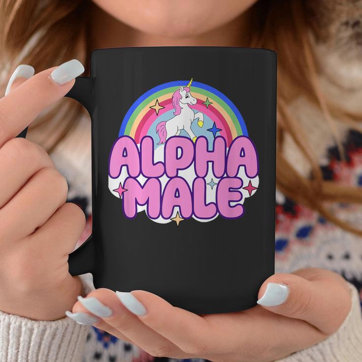 Ironic Alpha Male Unicorn Rainbow For Women Coffee Mug Unique Gifts