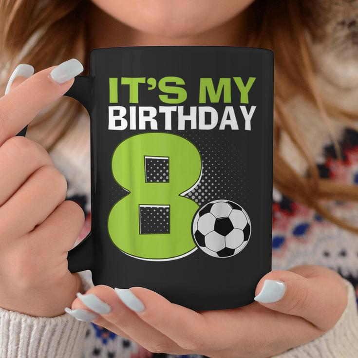 It's My 8Th Birthday Boy Soccer Football 8 Years Old Coffee Mug Funny Gifts
