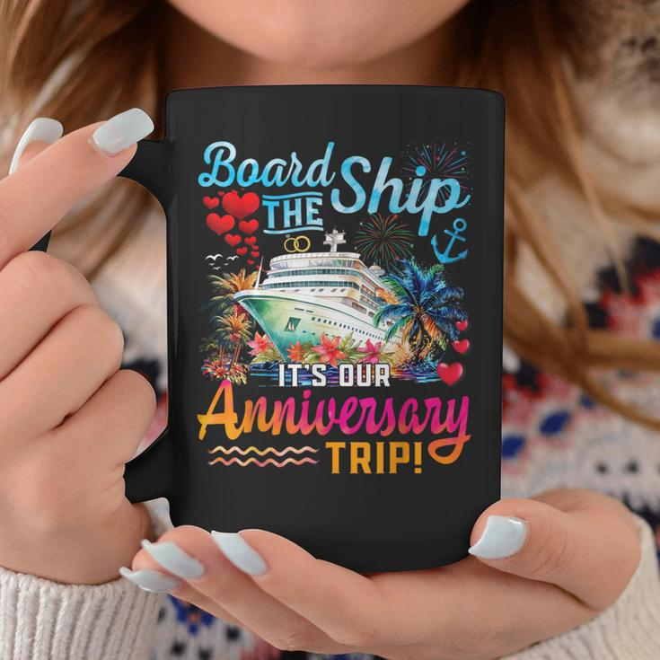 It's Our Anniversary Trip Couples Matching Marriage Cruise Coffee Mug Personalized Gifts