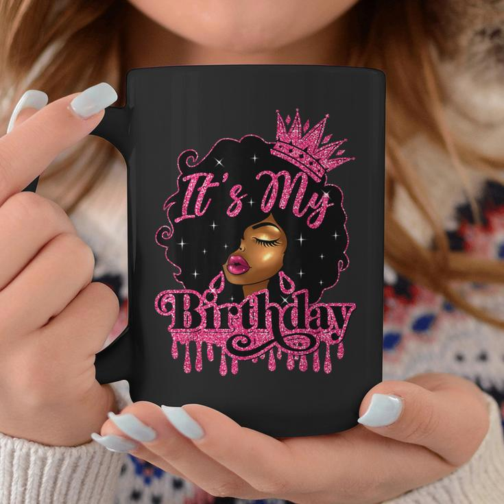 It's My Birthday Queen Afro Natural Hair Black Women Coffee Mug Unique Gifts