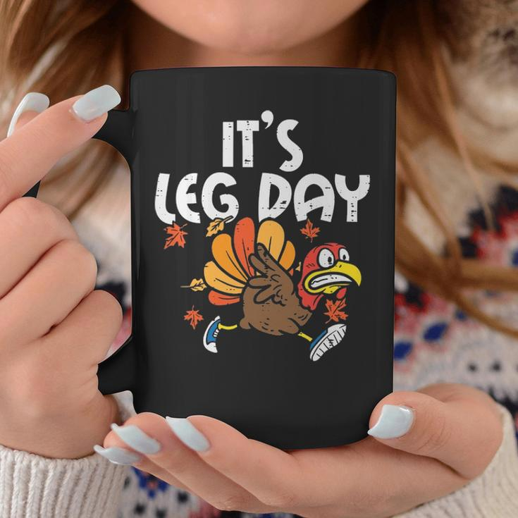 It's Leg Day Turkey Running Thanksgiving Coffee Mug Unique Gifts
