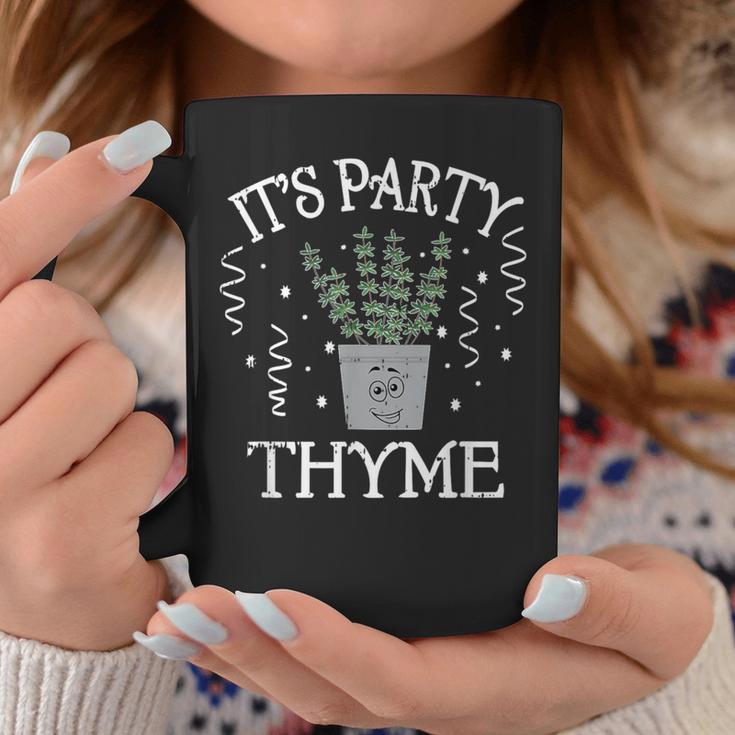 It's Party Thyme Herb Plant Cute Joke Outfit Idea Coffee Mug Unique Gifts