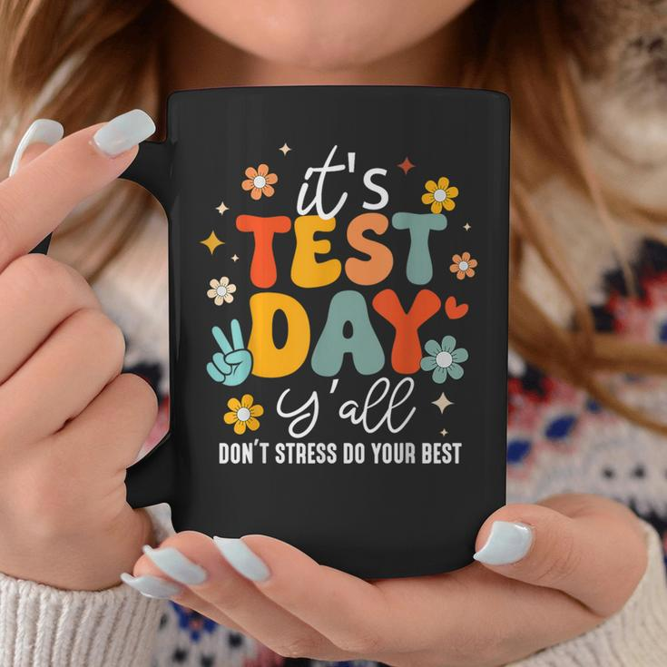 It's Test Day Y'all Groovy Testing Day Teacher Student Exam Coffee Mug Unique Gifts