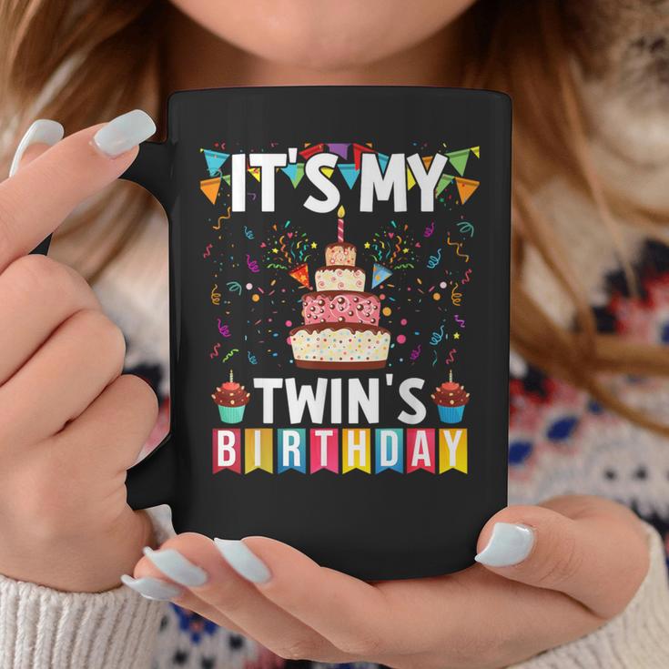 It's My Twin's Birthday Twins Matching Birthday Mom Dad Coffee Mug Unique Gifts