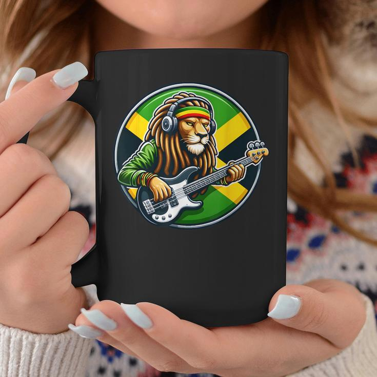 Jamaica Rastafarian Lion Playing Guitar Reggae Jamaican 2024 Coffee Mug Unique Gifts