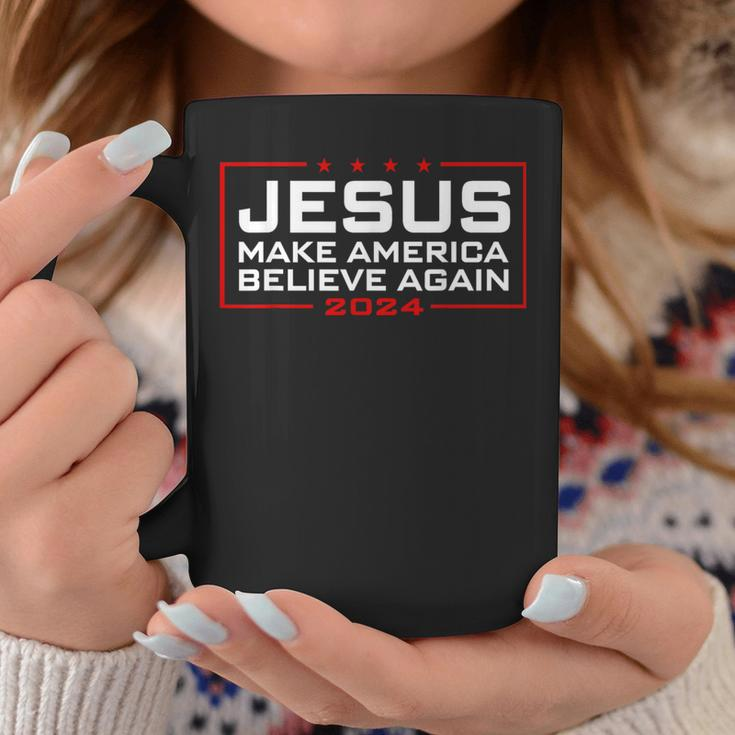 Jesus Make America Believe Again 2024 Coffee Mug Funny Gifts