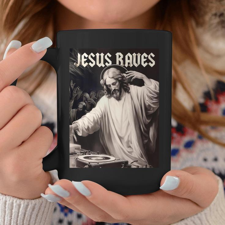 Jesus Raves Deejay Meme Jesus Dj Christian Coffee Mug Unique Gifts