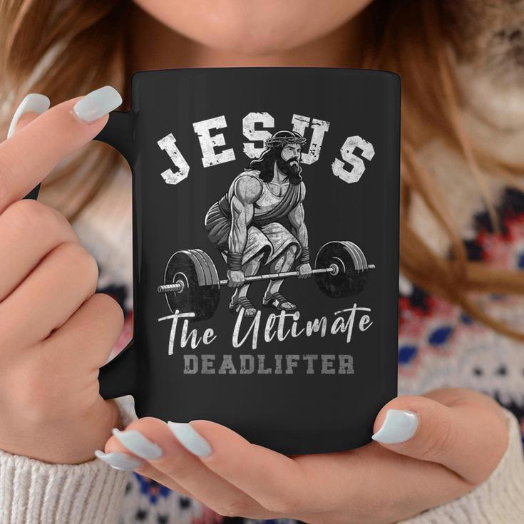 Jesus The Ultimate Deadlifter Christian Workout Gym Coffee Mug Unique Gifts