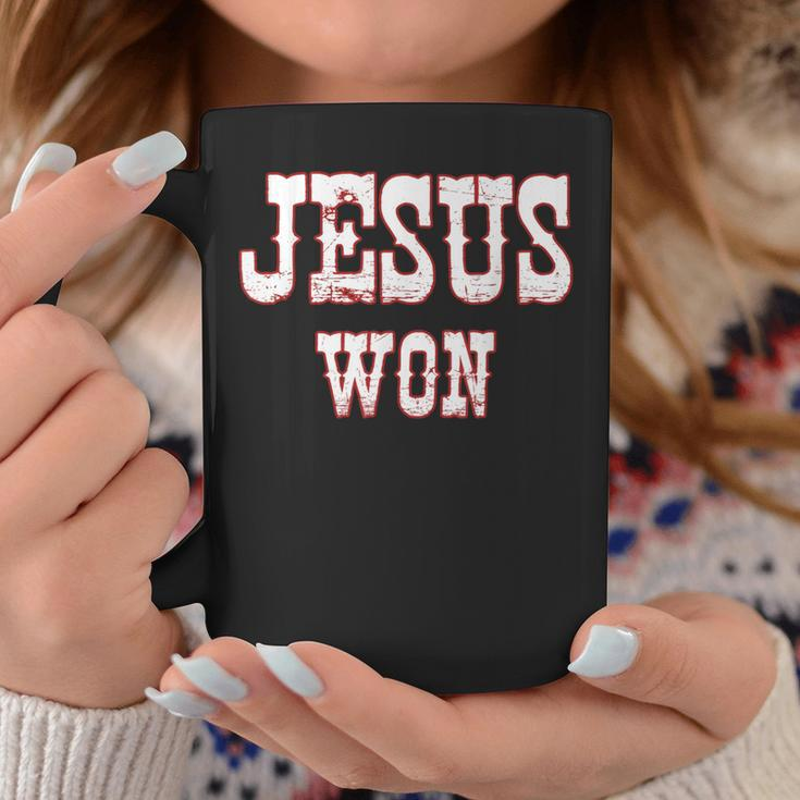 Jesus Won Texas Christianity Religion Jesus Won Texas Coffee Mug Unique Gifts
