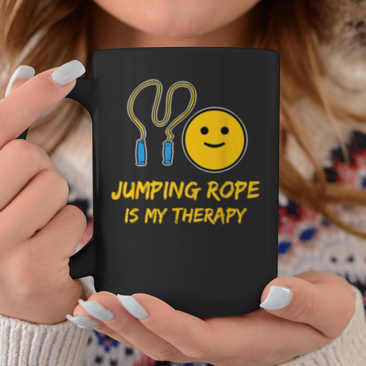 Jump Rope Is My Therapy Jumping Rope Coffee Mug Unique Gifts