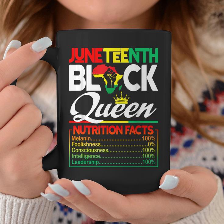 Junenth Black Queen Nutritional Facts Freedom Day Coffee Mug Unique Gifts