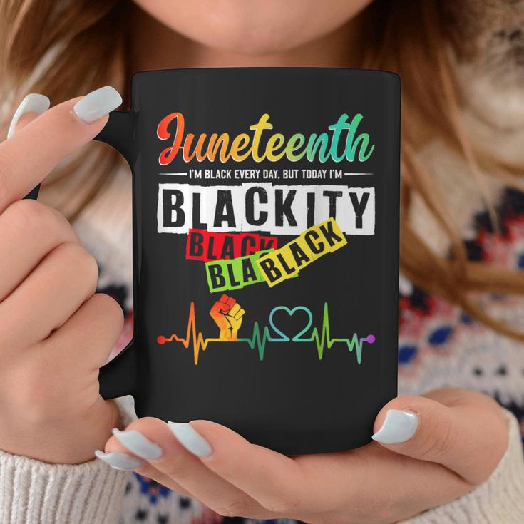 Junenth Blackity Heartbeat Black History African America Coffee Mug Funny Gifts