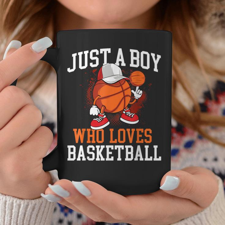 Just A Boy Who Loves Basketball Player Hoops Coffee Mug Personalized Gifts