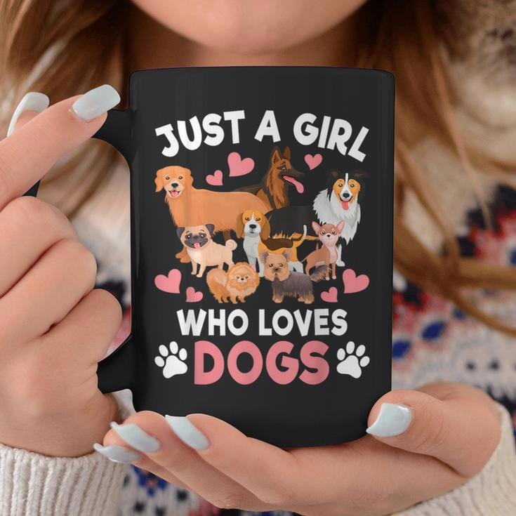 Just A Girl Who Loves Dogs Puppy Dog Lover Girls Toddlers Coffee Mug Personalized Gifts