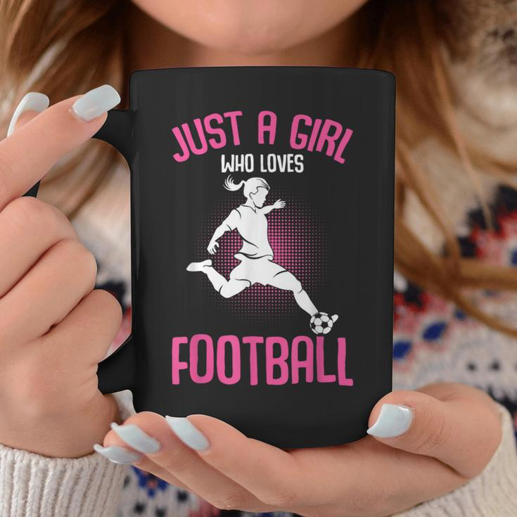 Just A Girl Who Loves Football Girls Youth Players Coffee Mug Funny Gifts