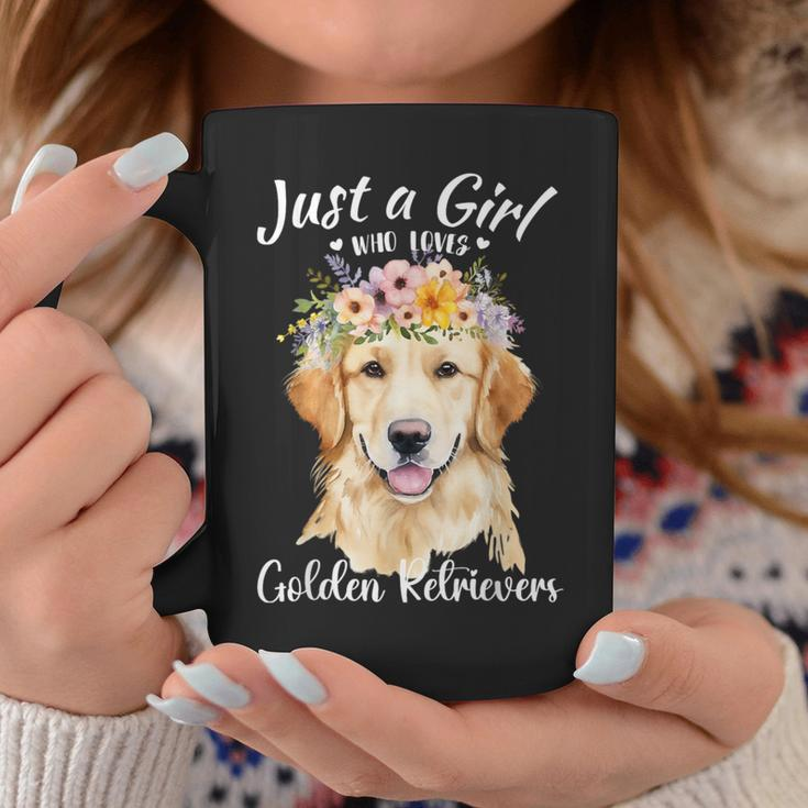 Just A Girl Who Loves Golden Retrievers Girls Who Love Dogs Coffee Mug Funny Gifts