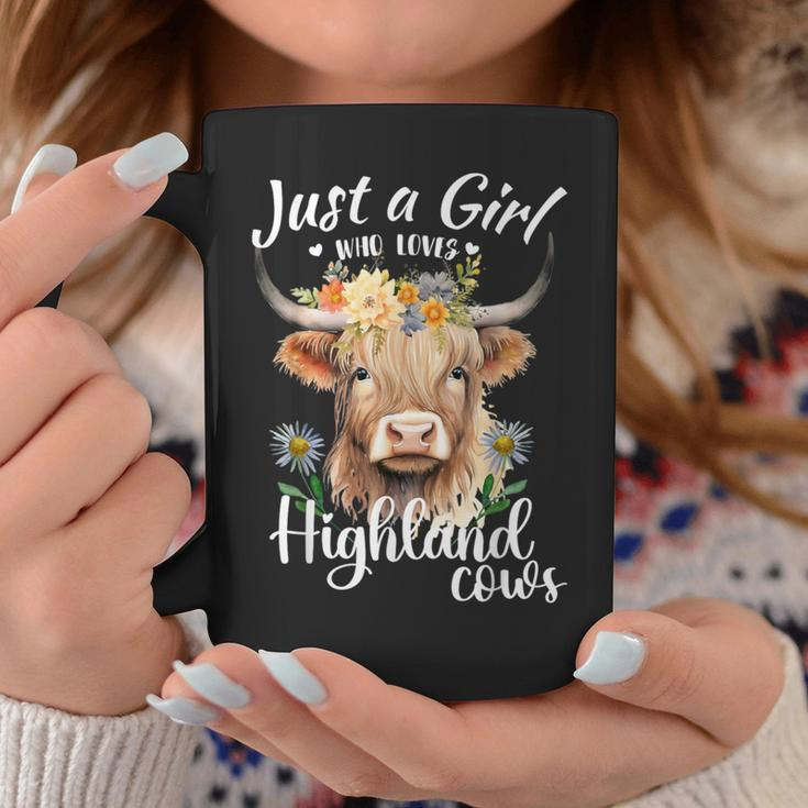 Just A Girl Who Loves Highland Cows Scottish Highland Cows Coffee Mug Funny Gifts