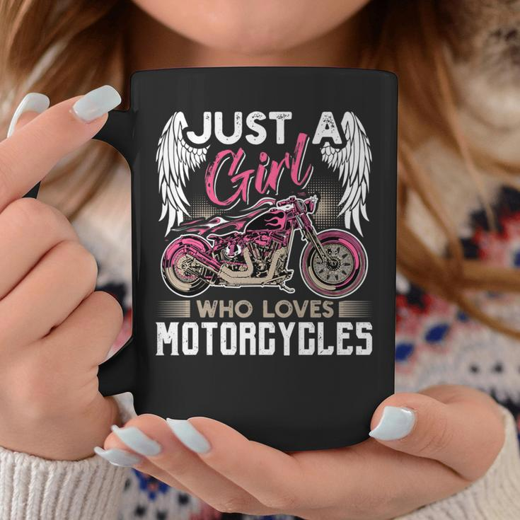 Just A Girl Who Loves Motorcycles Biker Coffee Mug Unique Gifts