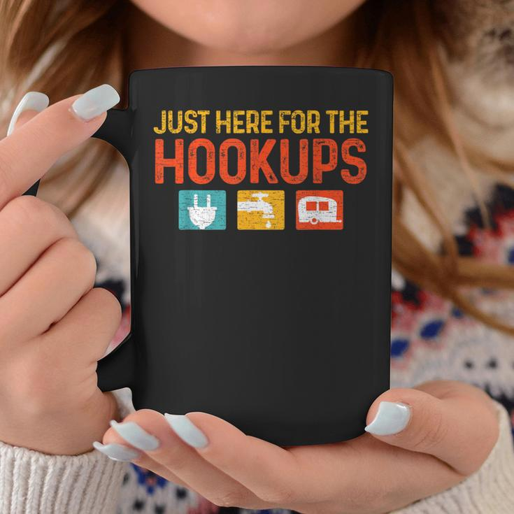 Just Here For The Hookups Motorhome Camping Rv Coffee Mug Funny Gifts