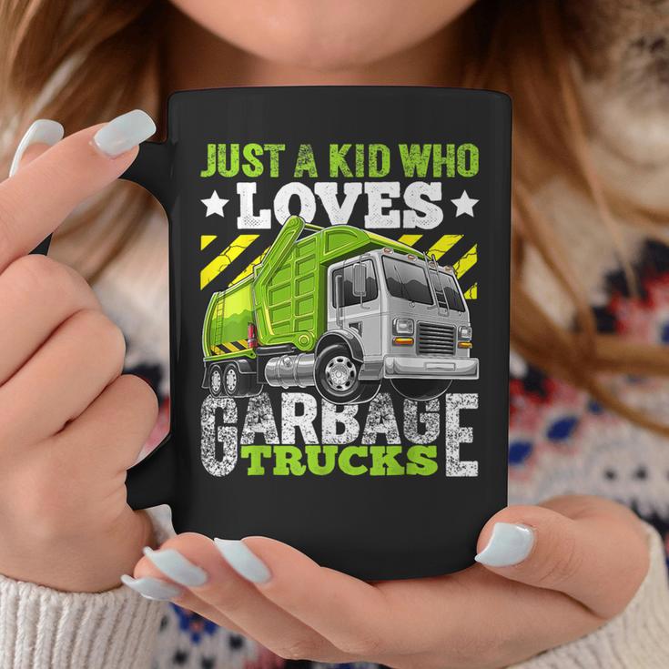 Just A Kid Who Loves Garbage Trucks For Boys Coffee Mug Unique Gifts