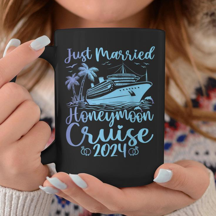 Just Married 2024 Wedding Ring Matching Honeymoon Cruise Coffee Mug Personalized Gifts