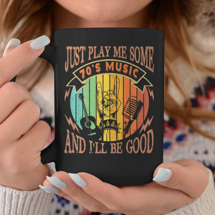 Just Play 70S Music Rock N Roll Lover Retro Vintage Quotes Coffee Mug Unique Gifts