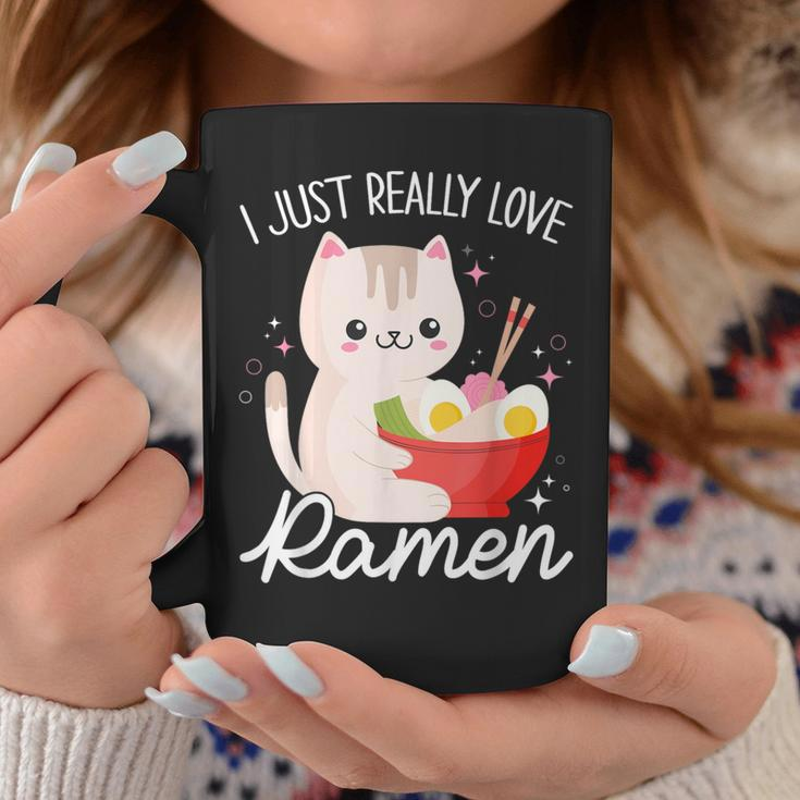 I Just Really Love Ramen Cat Anime Kawaii Otaku Clothing Coffee Mug Unique Gifts