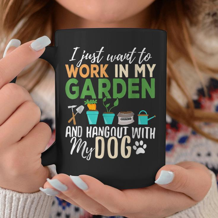 I Just Want To Work In My Garden And Hang Out Dogs Coffee Mug Personalized Gifts