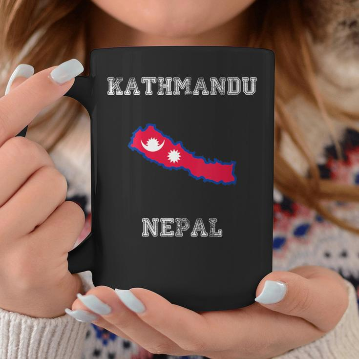 Kathmandu Nepal Vintage Nepal Flag Map Coffee Mug Unique Gifts