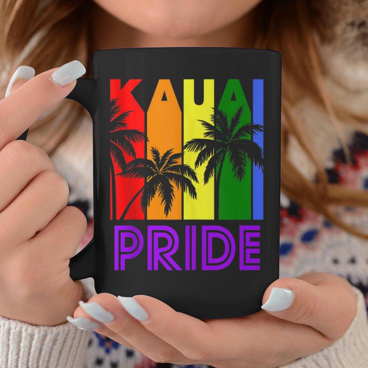 Kauai Pride Gay Pride Lgbtq Rainbow Palm Trees Coffee Mug Unique Gifts