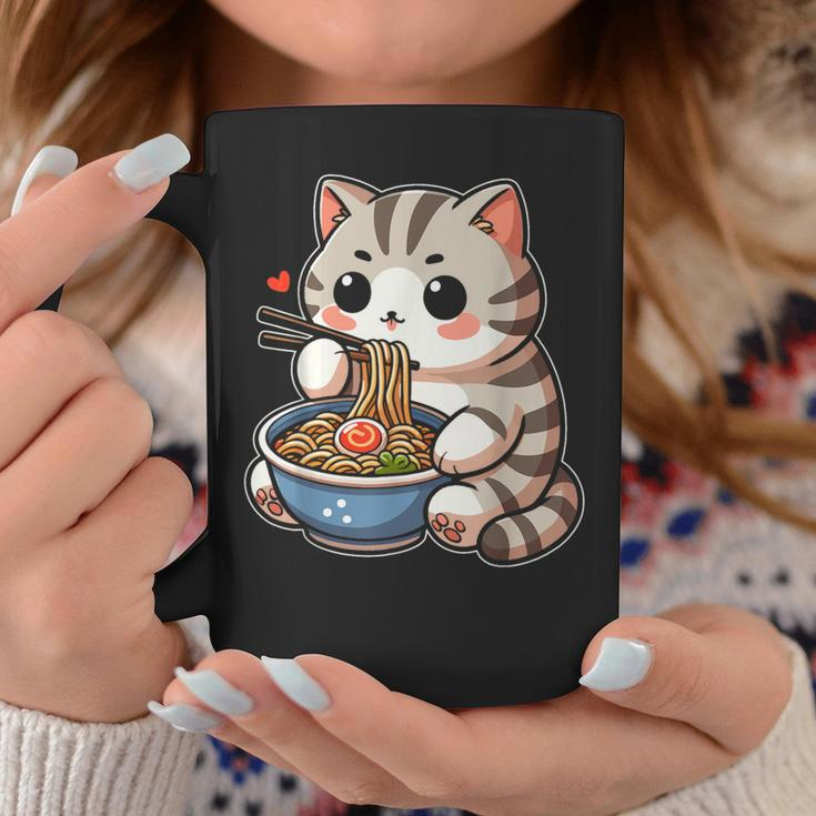 Kawaii Graphic Japanese Anime Manga Cat Ramen Aesthetic Coffee Mug Unique Gifts