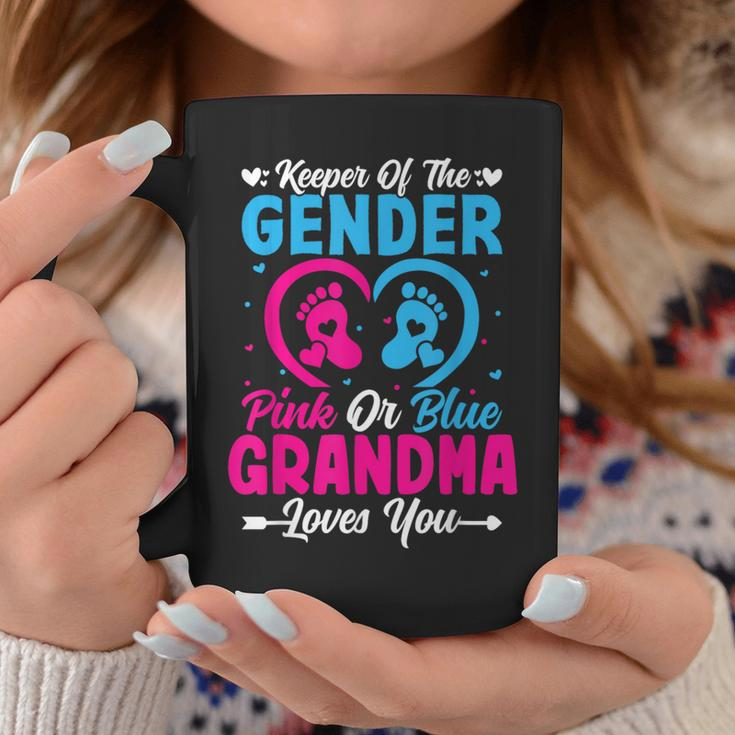 Keeper Of The Gender Grandma Loves You Baby Shower Family Coffee Mug Unique Gifts